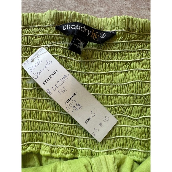 Chaudry Ombre Ruffle Lace Mini Dress Women S Green Fairycore Boho Deadstock NWT - Picture 5 of 16